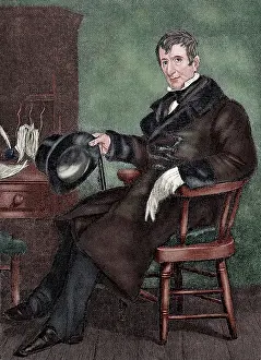 Whig: William Henry Harrison (1773-1841). Engraving. Colored