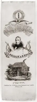 Whigs: William Henry Harrison campaign ribbon 1840. ?
