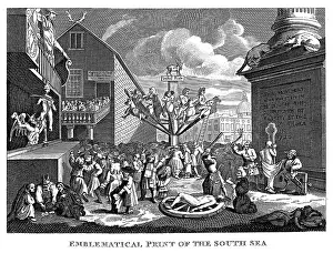 Queue: William Hogarth's print published in 1721, satirising