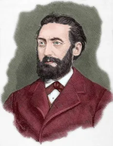 Entrepreneur: William of Kardorff (1828-1907). Engraving. Colored