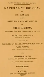 Watchmaker: William Paley's, Natural Theology, Revised Edition 1837