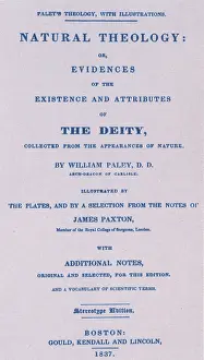 Watchmaker: William Paley's, Natural Theology, Revised Edition 1837