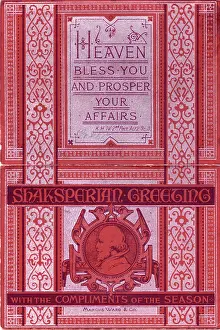 Compliments: William Shakespeare on a Christmas card