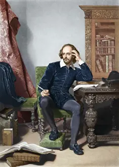 Mezzotint: William Shakespeare, English Playwright