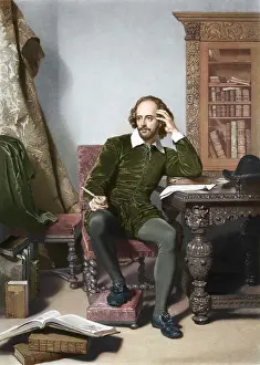 Mezzotint: William Shakespeare, English Playwright