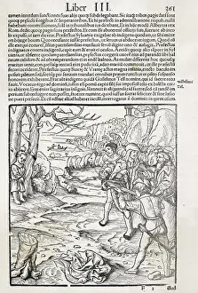 Marksman: William Tell shooting the apple off his son's head