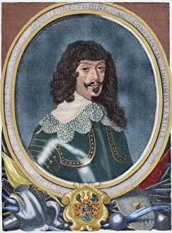 Hesse: William V of Hesse-Kassel (1602-1693). Engraving. Colored
