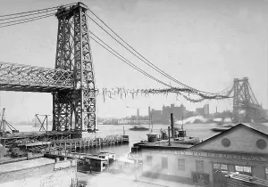 Williamsburg: Williamsburg Bridge after the fire disaster, 1902