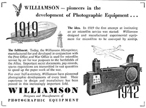 Microfilm: Williamson Aircraft Cameras - Microprinter Microfilm