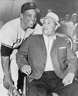 Mays: Willie Mays (b. 1931), with Roy Campanella ?