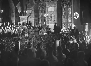 Ralley: Willy Liebel during his opening speech of the Ralley of Vic