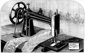 Thread: Wilson sewing machine, showing belt drive (left)