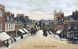 Awnings: Wimborne Minster, Dorset - The High Street