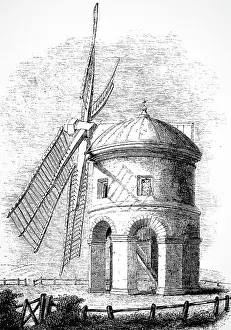 Wheat: Wind powered flour mill at Chesterton, Warwickshire