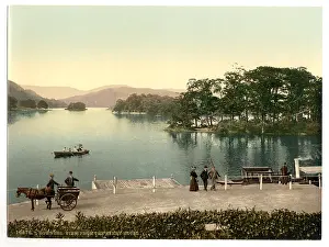 Windermere: Windermere, Bowness, from Ferry Hotel, Lake District, Englan