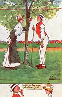 Windfall: A Windfall - tasting an apple in the garden