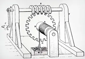 1836: Windlass for raising weights