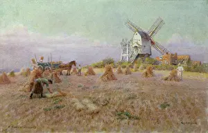 Stooks: A Windmill at Catfield, Norfolk