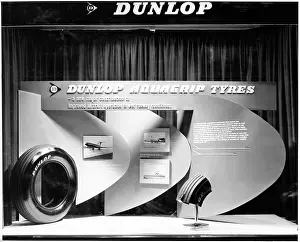 Dunlops: Window display for Dunlop's Aquagrip tyres