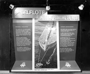 Dunlops: Window display for Dunlop's Selflote floating oil hose