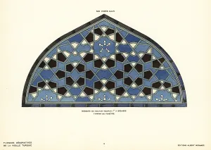 Bursa: Window tympanum in ceramic tile with decorative