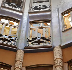 Mila: Windows, Inner Courtyard, La Pedrera, Barcelona