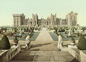 Photoglob: Windsor (Berkshire). Windsor Castle. Garden. About 1900