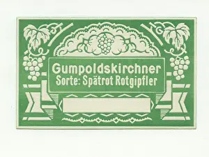 Gumpoldskirchen: Wine label Gumpoldskirchner - Sorte Spatrot