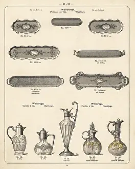 Wurttembergische: Wine trays and claret jugs