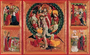 Trumler: Winged altarpiece with crucifixion of Christ