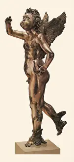 Cheeks: Winged putto, bronze sculpture, by Donatello