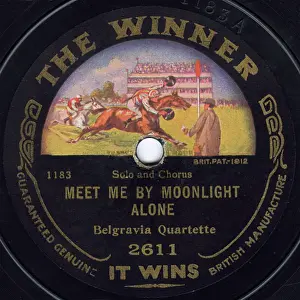 Jockeys: The Winner record label featuring horseracing