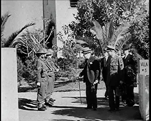 Casablanca: Winston Churchill and Others Arriving at the