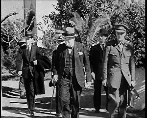 Casablanca: Winston Churchill and Others Arriving at the