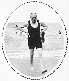 Deauville: Winston Churchill bathes