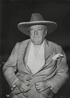 Casually: Winston Churchill casually dressed on vacation