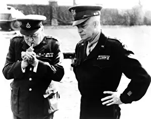 The Everett Collection: Winston Churchill and Dwight Eisenhower at the