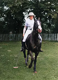 Iln - Consolidated Archive Holdings Ltd (colourised): Winston Churchill playing polo