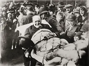 Typhus: Winston Churchill on stretcher