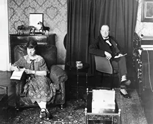 Dictation: Winston Churchill at work in 1924
