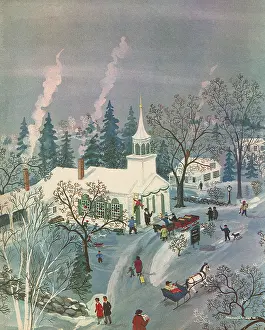 Winter Church Scene