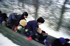 Sledging: Winter day in Leningrad, 1979