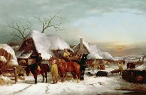 Shayer: Winter Farmyard – snow-covered scene