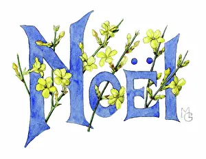 Jasmine: Winter Jasmine with the word Noel