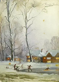 Sliding: Winter landscape