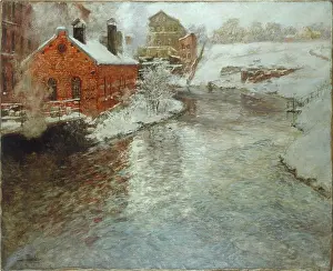 Thaulow: A Winter Landscape ' with river