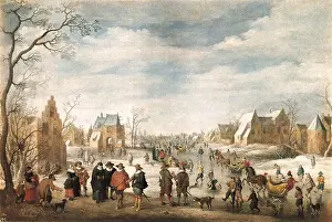 Joost: Winter landscape with Skaters