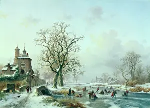 Kruseman: Winter Landscape with Skaters