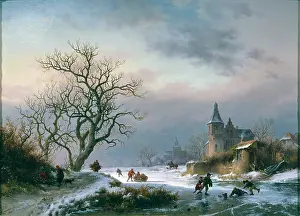 Kruseman: A Winter Landscape with Skaters