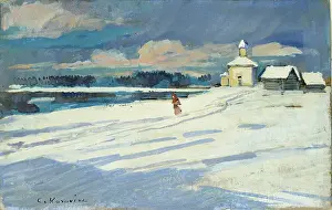 Alekseevich: Winter Landscape with a small Church
